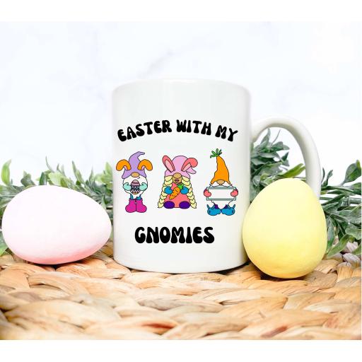 Personalised 'Easter With My Gnomies' Mug - Add Name