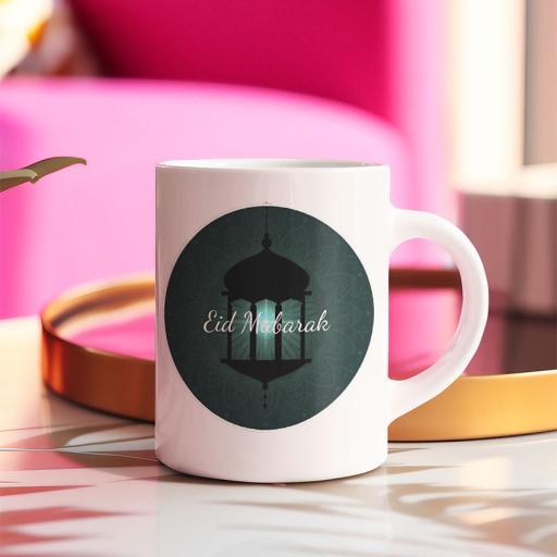 Personalised Black Lantern Eid Mubarak Mug - Add Name/Message