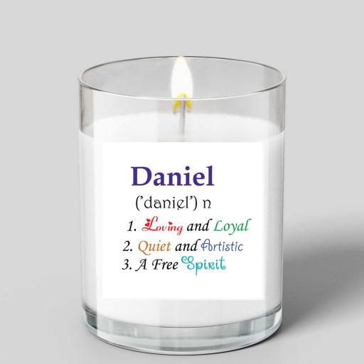 Personalised Glass Scented Candle - Add Name & Characteristics