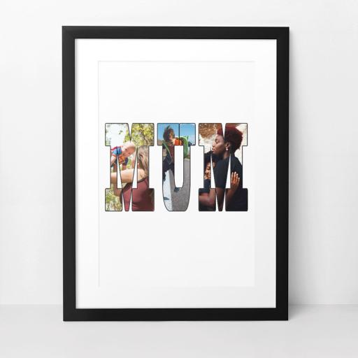 Personalised 'MUM' Photo Word Art