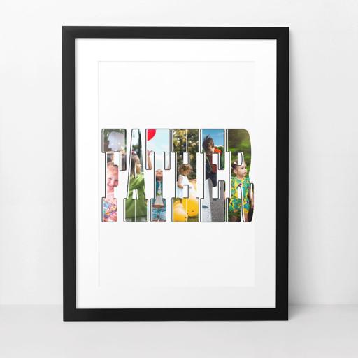 Personalised 'FATHER' Photo Word Art