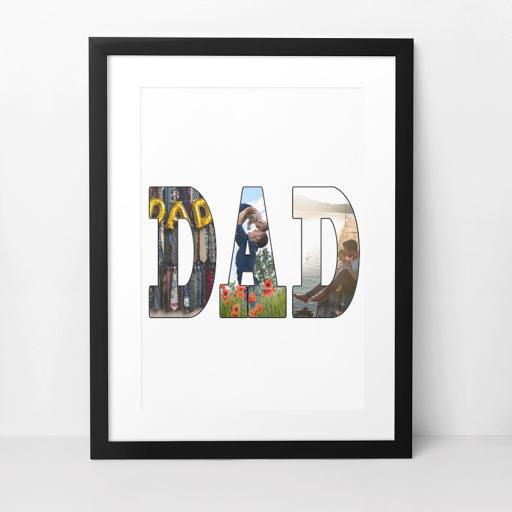 Personalised Photo Word Art Gift 'DAD'