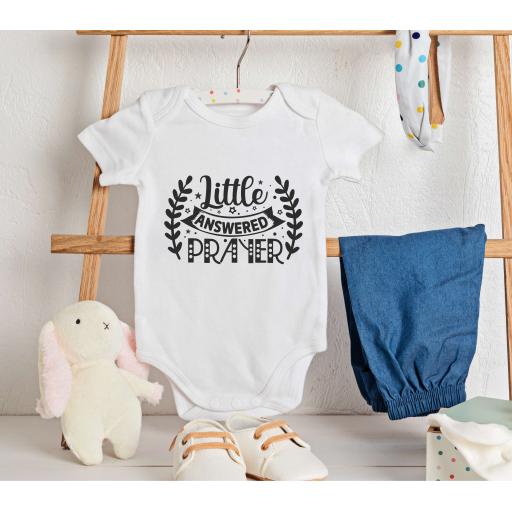 Personalised 'Little Answered Prayer' Babygrow