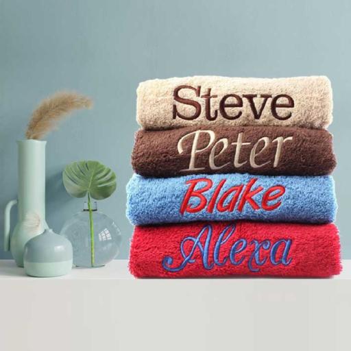 Personalised Embroidered Name Towels