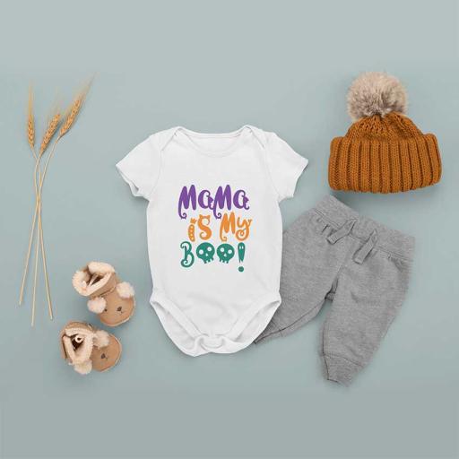 Personalised 'Mama is My Boo' Babygrow for Halloween