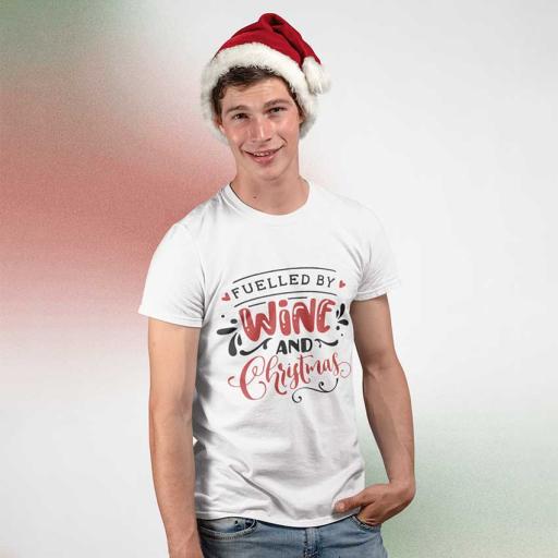 Personalised "Fulled By Wine and Christmas" t-Shirt