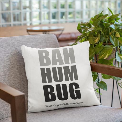 Personalised Bah HumBug Cushion