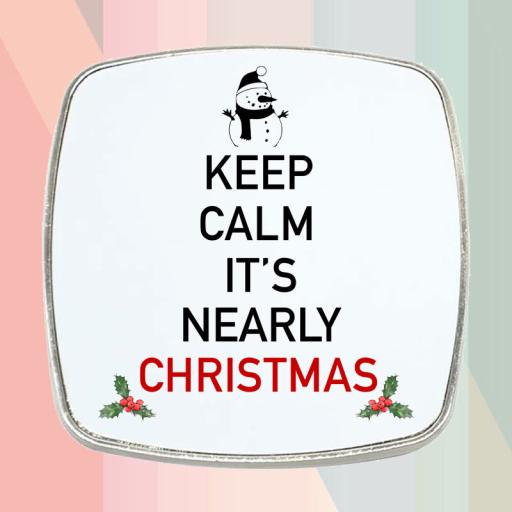 Keep Calm It's Nearly Christmas - Personalised Fridge Magnet