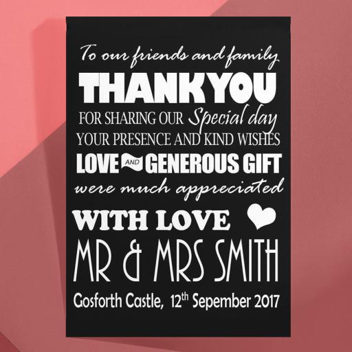 Personalised Wedding 'Thank You' Card