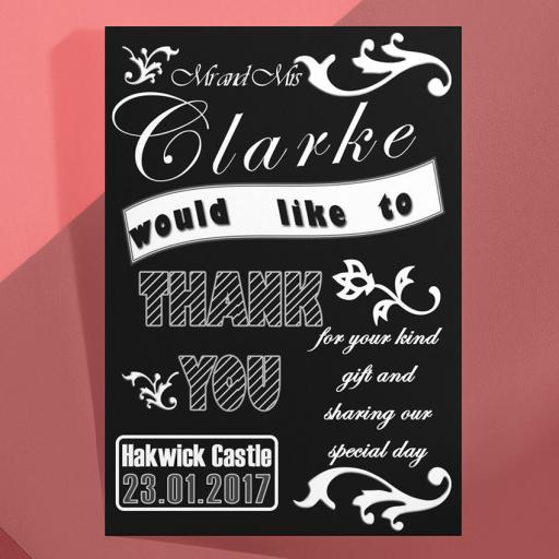 Personalised 'Thank You' Card for Wedding