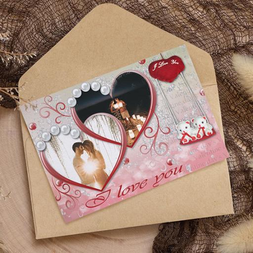 I Love You  - Personalised Photo Folded Card