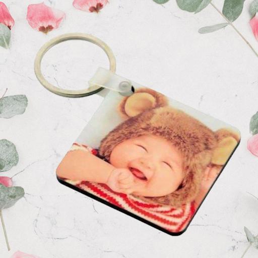 Personalised Square Photo Keyring