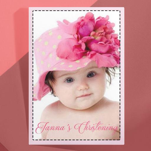 Personalised Newborn Birthday/Christening Folded Card