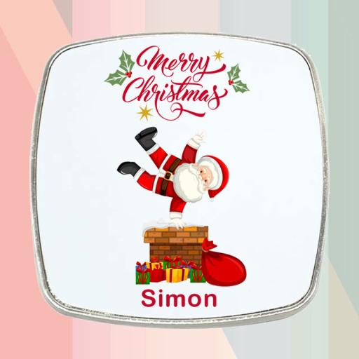 Santa on Chimney - Personalised Fridge Magnet