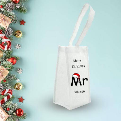 Mr & Mrs - Personalised Wine Tote Bags