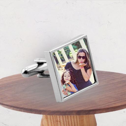 Personalised Square Photo Cufflinks with Gift Box