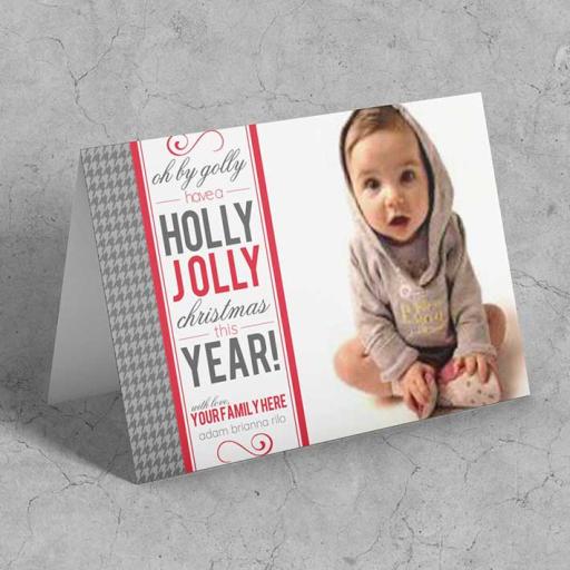 Personalised Folded Photo Christmas Card
