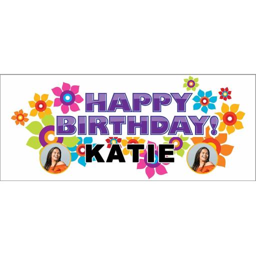 Personalised Birthday Banner with Photos and Name