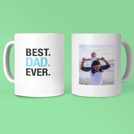 Personalised 'Best Dad Ever' Photo Mug - Gift for Father's Day