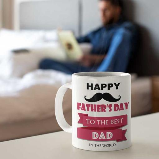 Happy Father's Day to the Best Dad in the World - Personalised Mug