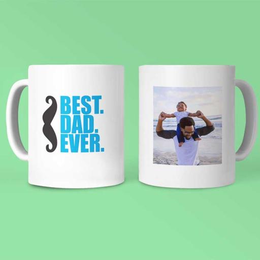 Personalised 'Best Dad Ever' Mug - Add Photo