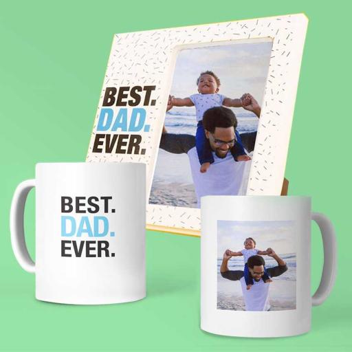 Best Dad Ever - Personalised Mug & Picture Frame Set
