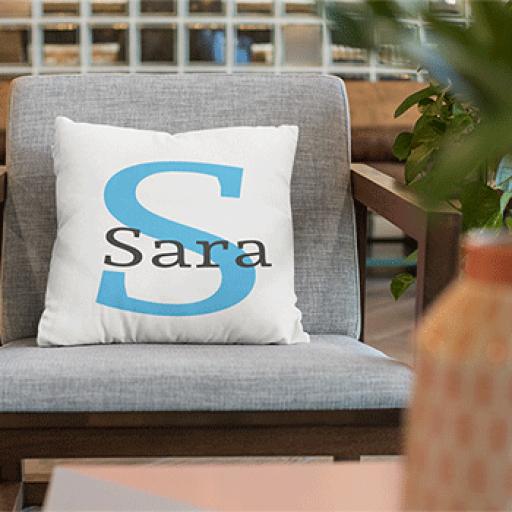 Name and Initial Personalised Cushion Gift